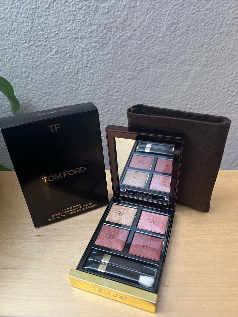 NIB Tom Ford Eye Color Quad Eyeshadow Palette 40 Golden Hour .21oz/6g